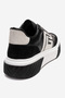 Men's Thick Sole Lace-Up Sports Shoes Real Leather Mc 23271 Black - 4