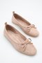 Mink Suede Women's Ballet Flats Bowknot Round Toe Comfortable Non-Slip Sole Pack Shoes Nima - 7