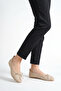 Beige Suede Women's Ballet Flats Bowknot Round Toe Comfortable Non-Slip Sole Pack Shoes Nima - 5