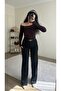 High Waist Belted Palazzo Trousers - 3