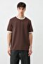 Short Sleeve Regular Fit T-Shirt Brown - 5