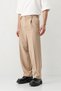 Baggy Fit Pleated Trousers Beige - 4