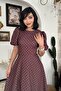 Balloon Sleeve Maxi Long Length Premium Polka Dot Dress