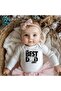 Best Dad Gift Packaged Long Sleeve Snap Fastener Baby Bodysuit - 2