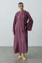 Pleated Tencel Dress Burgundy - 4