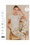 Seamlife Women's Luxury Extra Soft 100% Cotton Viscose Short Sleeve Pajama Set
