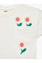 Beige Babygirl Plain Cotton T-Shirt - 3