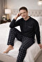 Men's 100% Natural Cotton Long Sleeve High Quality Pajama Set - 5