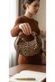 The Moiss Knotted Moon Leopard Color Textured Women's Clutch Bag - 2