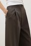 Brown High Waist Pleated Women's Trousers - 4