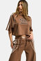 Women's Brown s6-16 Bottom and Top 2-Piece Design Set - 6