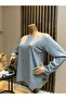Women's Wave Shine Combed Cotton Blouse for Middle Age and Above - 2