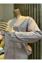 Women's Wave Shine Combed Cotton Blouse for Middle Age and Above - 3