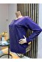 Women's Middle Age and Above Shimmer Pattern Mother Combed Cotton Blouse - 2