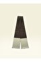 Premium Men's Brown Viscose Blend Tasseled Patterned Scarf / Shawl - 2