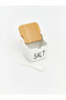 حاوية تخزين سيراميكية بغطاء خشبي مختلط من LCW HOME - 4