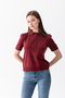 Polo Collar Short Sleeve Women's Knitwear T-Shirt - Buttoned Slim Knitted Casual Stylish Women's T-Shirt - T-Shirt - 7