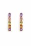 Xuping Rose Gold Steel Colorful Stone Long Design Dangle Women Earrings