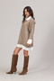 Shirt-Like V-Neck Dress - 2