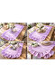 Lilac Cotton Linen Runner with Frequent Ruffles 40X110 - 2