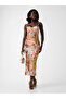 Paisley print slip dress