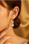 Steel Gold Butterfly Figured Drop Stone Dangle Earrings - 2
