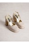 Tavi̇ra Gold S Glittery Platform Women's Shoes - 3