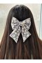 MelKady 527C - مشبك أوتوماتيكي فاخر من نوع Papatya منقوش Bowknot - 2