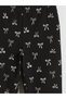 Black Patterned Girls' Flared Leggings - 3