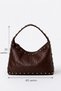 Studded Detail Women's Hobo Bag - Large Internal Volume Shoulder Bag Bag Si - 5