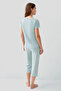9151-s short sleeve capri set - 4