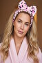 Pink Color Leopard Printed Pack of Plush Hair Bands