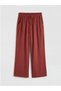 Lcwaikiki Classic Beige Elastic Waist Textured Women's Trousers - 3