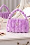 Purple Color Plush Makeup Bag - 2