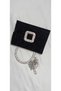 Black Evening Dress Bag Black Night Bag Stone-Embellished Evening Dress Buckled Bag - 5