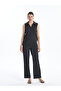 Women's Polo Neck Plain Blouse - 2