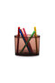 Pen Holder Brown Oval Acrylic Office Supplies 10X13X5Cm