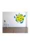 Autocolant decorativ, buchet de flori, galben - 2