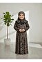 Leopard Printed Li Cotton U Lace Li Prayer and Umrah Robe (Ages 7-10) - 2
