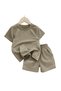 -Girl Lounge Set T-Shirt & Shorts, Olive, 1Y to 10Y