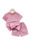 -Girl Lounge Set T-Shirt & Shorts, Pink , 1Y to 10Y