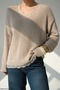 Women's Beige Lace Detailed V-Neck Knitwear Sweater - 4