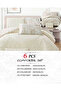 6Pc Reversible Comforter Set 240x260cm Comforter with 2 Pillowshams 2 Pillowcases & Fitted Sheet - 3