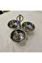 Classic Standing Stainless Steel 3-Piece Snack Bowl Silver - 2