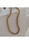 Women's Gold Steel Mesh Chain Necklace - 2