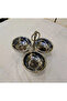 Classic Standing Stainless Steel 3-Piece Snack Bowl Silver - 4