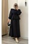 Tensel Fabric Collar Detail Double Skirt Set - 3