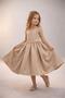 Girl's Beige Satin Big Bow Evening Gown - Backless Special Occasion Birthday Dress - 5