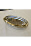 Stainless Steel Oval Presentation Plate with Casted Edge Frame 35 cm Silver