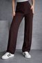 Women's High Waist Classic Black Fabric Pants - 2